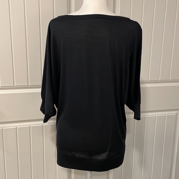 Eileen Fisher Silk Cotton Blend 3/4 Dolman Sleeve Top - Picture 3 of 10